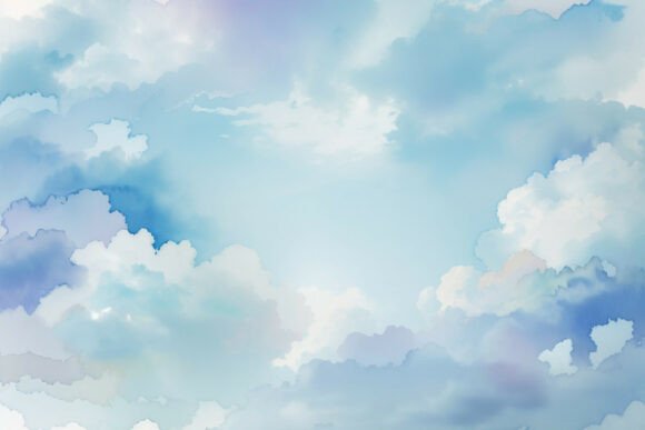 Download Sky Blue Watercolor Digital Paper - Digital paper Collection