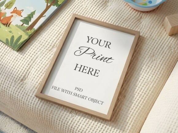 Download Cozy Nursery Flat Lay Frame Mockup - Mockup Collection