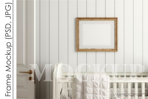 Download Frame Mockup in Nursery Interior - Mockup Collection