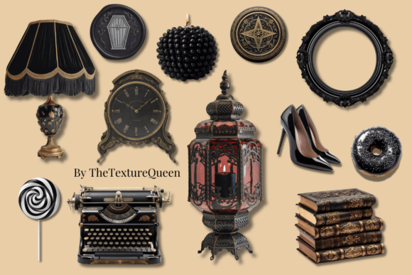Download Goth Clipart Set Interior Decor Items - Interior decor Collection