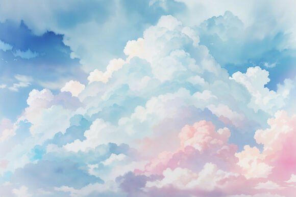 Download Sky Blue Watercolor Digital Paper - Digital paper Collection