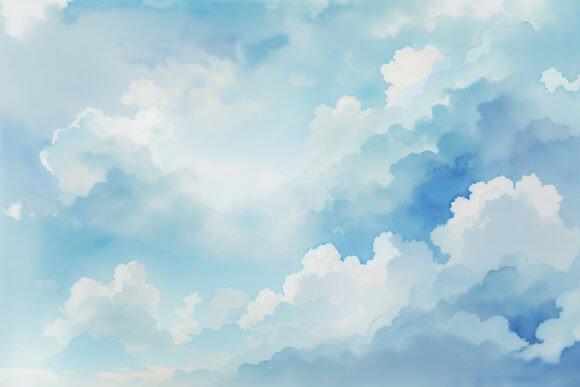 Download Sky Blue Watercolor Digital Paper - Digital paper Collection