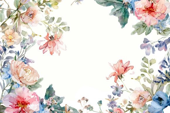Download Watercolor Floral Frame - Premium Resources