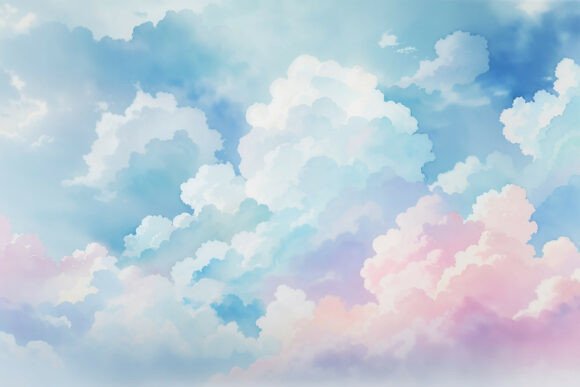 Download Sky Blue Watercolor Digital Paper - Digital paper Collection