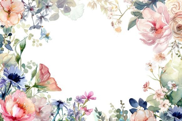 Download Watercolor Floral Frame - Watercolor floral frame Collection