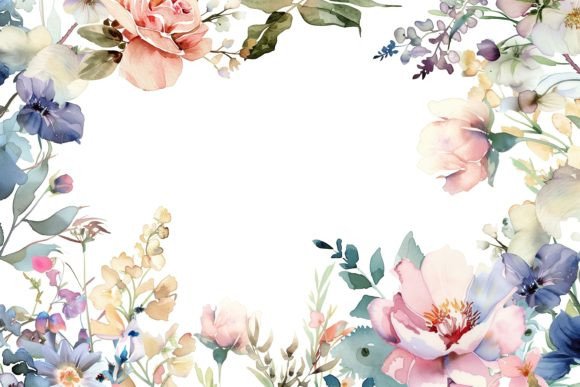 Download Watercolor Floral Frame - Watercolor floral frame Collection