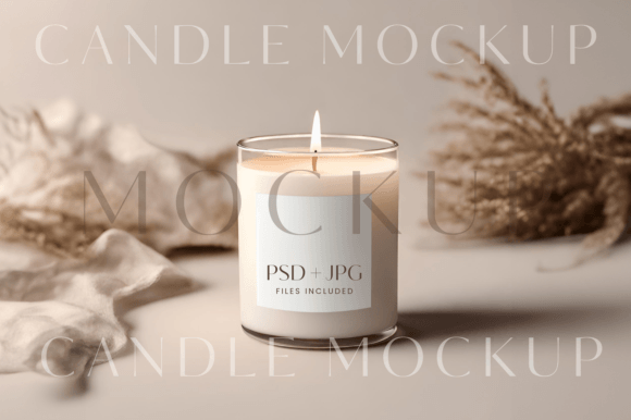 Download Boho Soy Candle Label Mockup - Mockup Collection