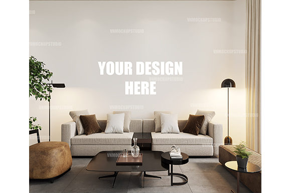 Download Living Room Mockup, Empty Wall Mockup - Mockup Collection