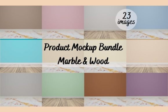 Download Product Mockup Backgrounds Marble &amp; Wood Bundle - Mockup Collection