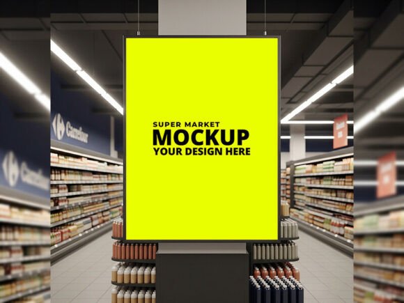 Download Supermarket Interior Mockup - Mockup Collection