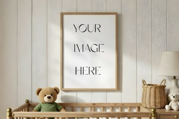 Download Baby Crib Nursery Frame Mockup - Mockup Collection