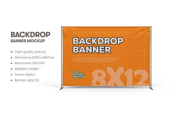 Download Vinyl Exhibition Backdrop Banner Mockup - Mockup Collection