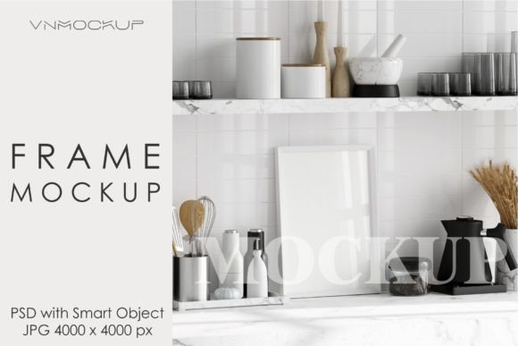 Download Kitchen Frame Mockup, Poster Mockup - Mockup Collection