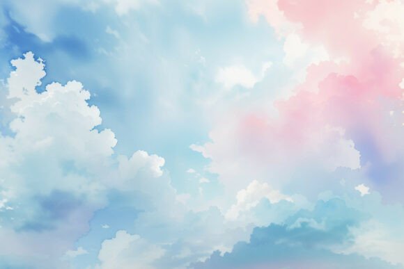 Download Sky Blue Watercolor Digital Paper - Digital paper Collection