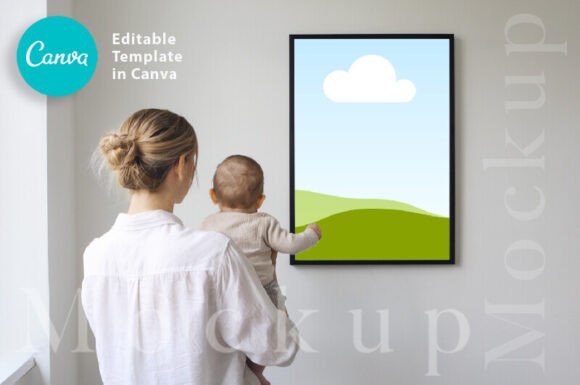 Download Nursery Interior Frame Mockup for Wall - Mockup Collection