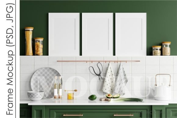 Download Kitchen Frame Mockup, Poster Mockup - Mockup Collection