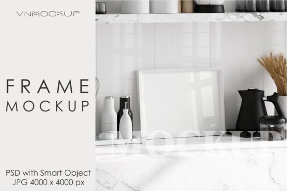Download Kitchen Frame Mockup, Poster Mockup - Mockup Collection