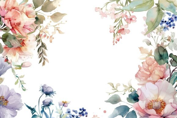 Download Watercolor Floral Frame - Watercolor floral frame Collection