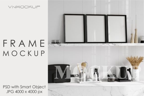 Download Kitchen Frame Mockup, Poster Mockup - Mockup Collection