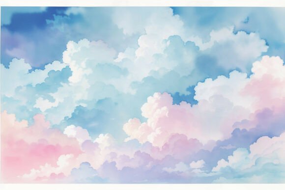 Download Sky Blue Watercolor Digital Paper - Digital paper Collection