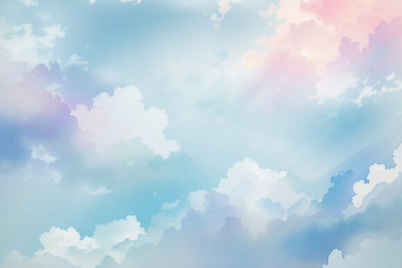 Download Sky Blue Watercolor Digital Paper - Digital paper Collection