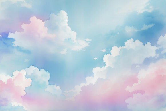 Download Sky Blue Watercolor Digital Paper - Digital paper Collection