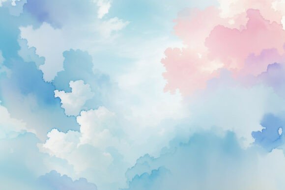 Download Sky Blue Watercolor Digital Paper - Digital paper Collection