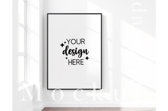 Download Vertical Black Frame Mockup Framed Art - Mockup Collection