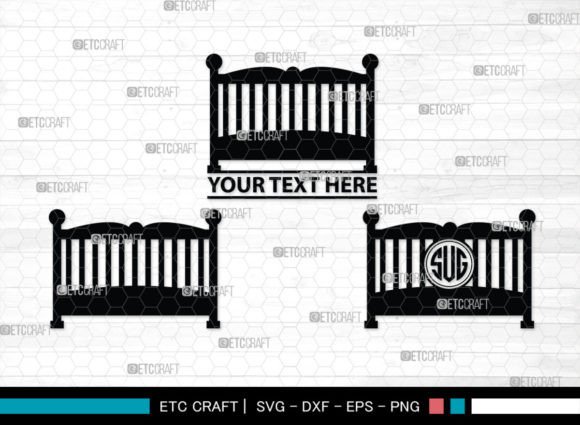 Download Baby Crib Monogram, Baby Crib Silhouette - Premium Resources