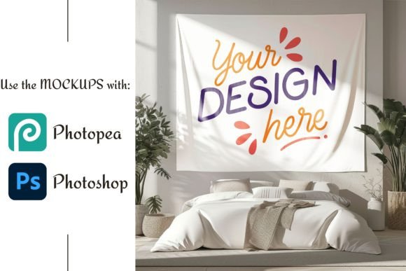 Download 104x88 Inches Wall Tapestry Mockup - Mockup Collection