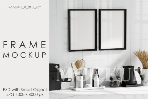 Download Kitchen Frame Mockup, Poster Mockup - Mockup Collection