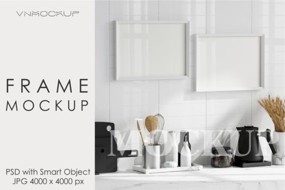 Download Kitchen Frame Mockup, Poster Mockup - Mockup Collection