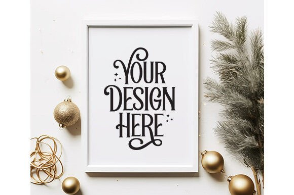 Download Christmas Wood Frame Mockup - Mockup Collection