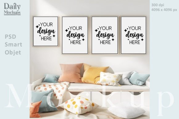 Download Nursery Frame Mockup, Boho Interior - Mockup Collection