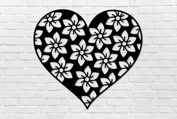 Download Floral Heart Wall Interior Decor Crafts - Interior decor Collection