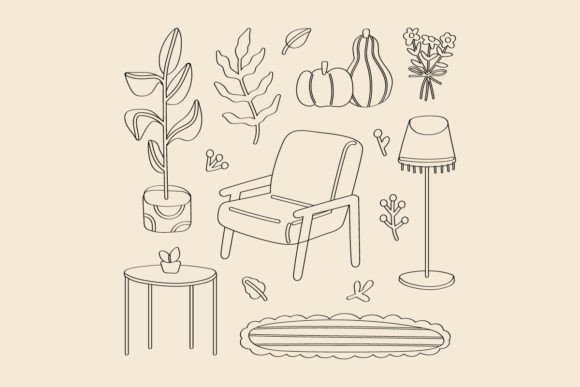 Download Lined Hygge Mood Interior Decor - Interior decor Collection
